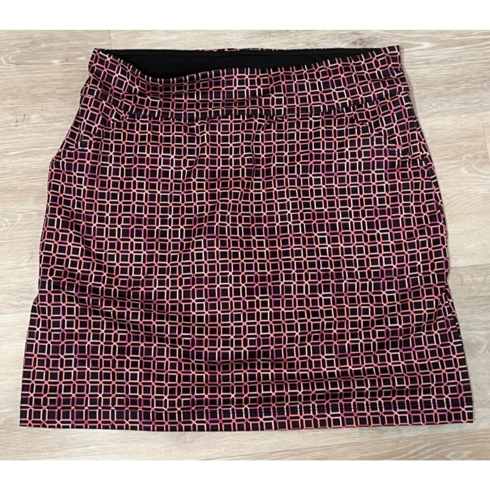 Kate Lord Activewear Skort – Women’s Small – Pink/Black Geometric – 17" Length